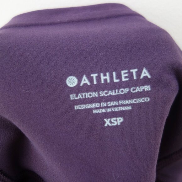 Athleta Elation Scallop Capri Size (XS Petite) Purple - Picture 11 of 13